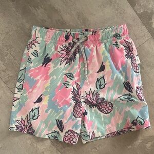 Pineapple Print boys swim trunks